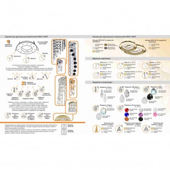 Набор ECOLA "Сделай сам Хрустальный светильник" Основа MR16 GU5.3, 10 отверстий Белый 35x85 (кd74)