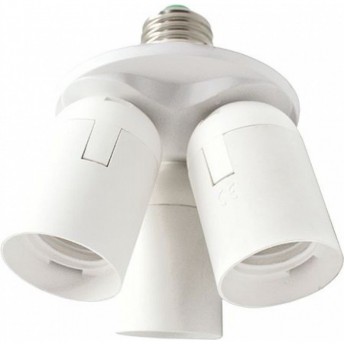 Переходник ECOLA BASE A7Y37WEAY с цоколя E27 на 3хE27 узкий, белый Переходник ECOLA BASE A7Y37WEAY с цоколя E27 на 3хE27 узкий, белый